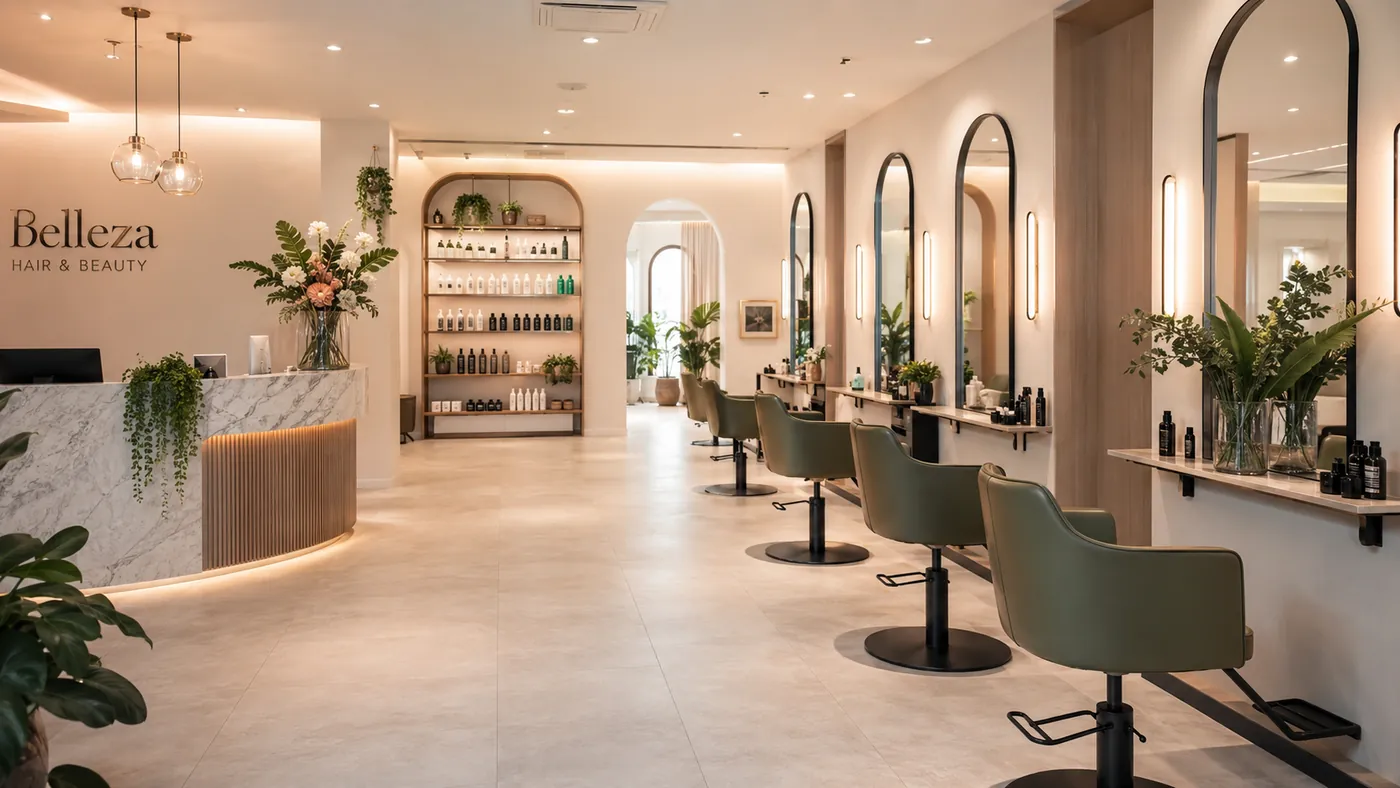 Salón de belleza con programa de recompensas LoyaFlow